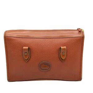 Dooney & Bourke British Tan Pebbled Grain Leather Vintage All Weather Crossbody